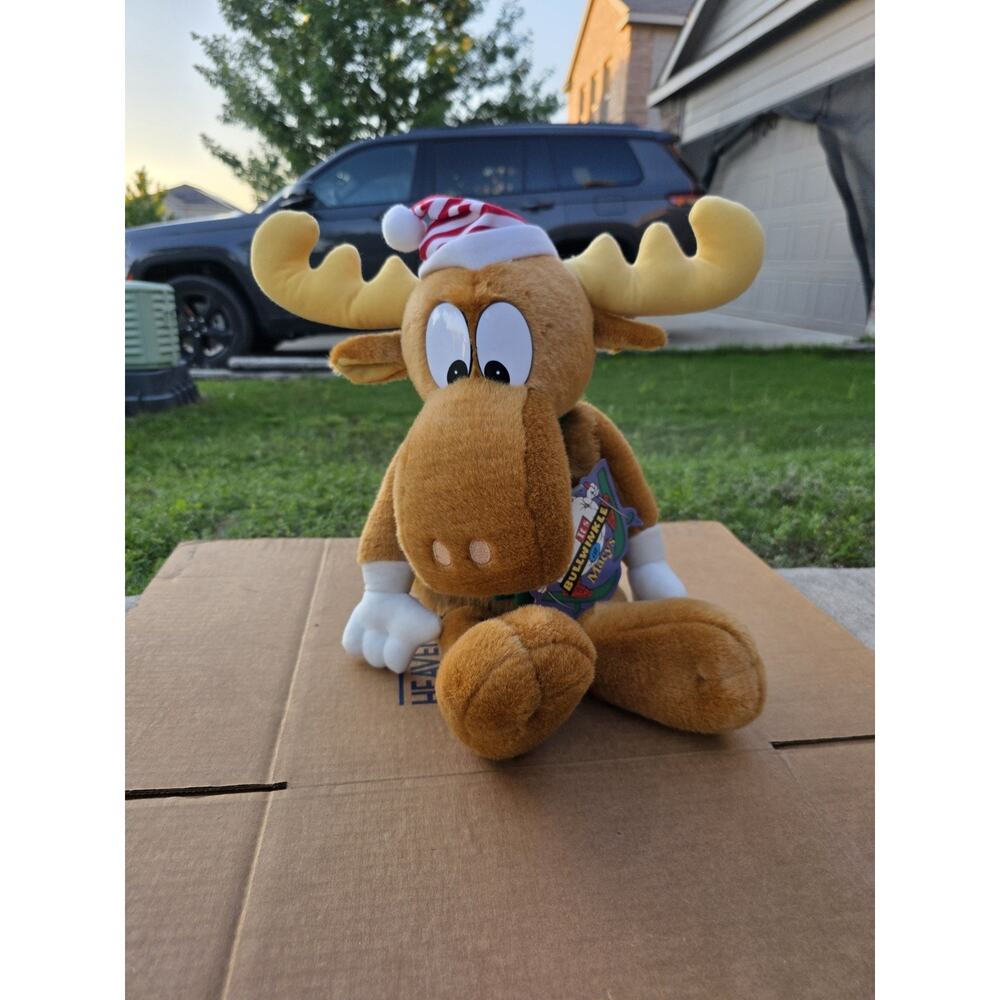 It's Bullwinkle At Macy's Moose Stuffed Animal Plush 1996 Vintage 23" w/ Rocky